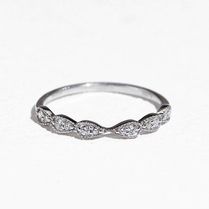 Silver Drop Water Dimand Ring