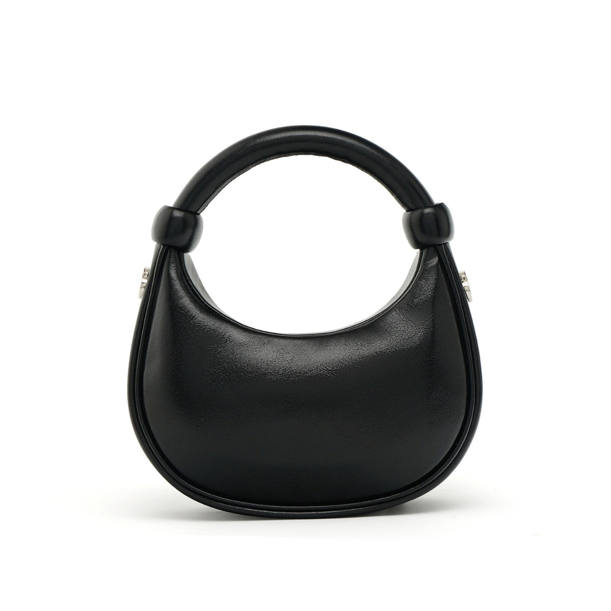 Leather Crescent Pouch Handbag