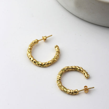 Gold / Silver Twist Earrings