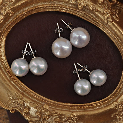 Natural Round Vintage Pearl Earrings