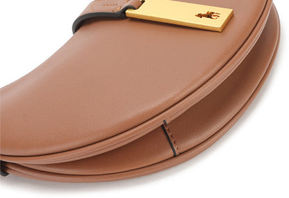 Frosted Leather Saddle Bag